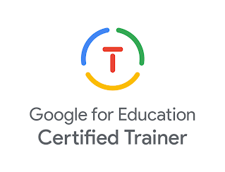 Google for Education Certified Trainer logo green yellow blue circle with red T in the center
